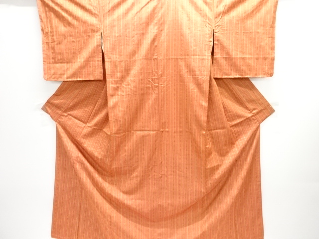 JAPANESE KIMONO / UNUSED TSUMUGI / WOVEN ABSTRACT STRIPE 